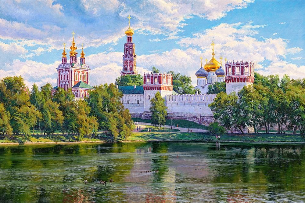 Wall Art Painting id:255720, Name: Novodevichy monastery 2, Artist: Basov, Sergej