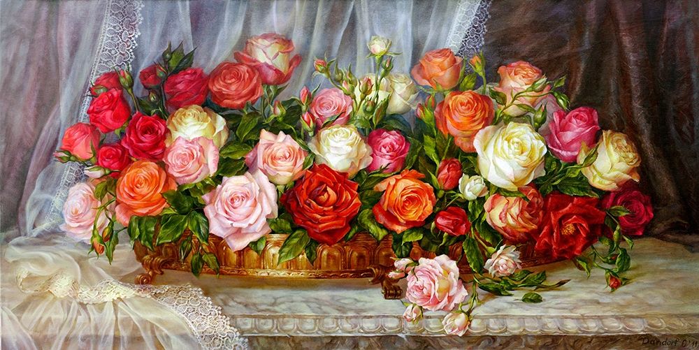 Wall Art Painting id:255871, Name: Roses, Artist: Dandorf, Olga
