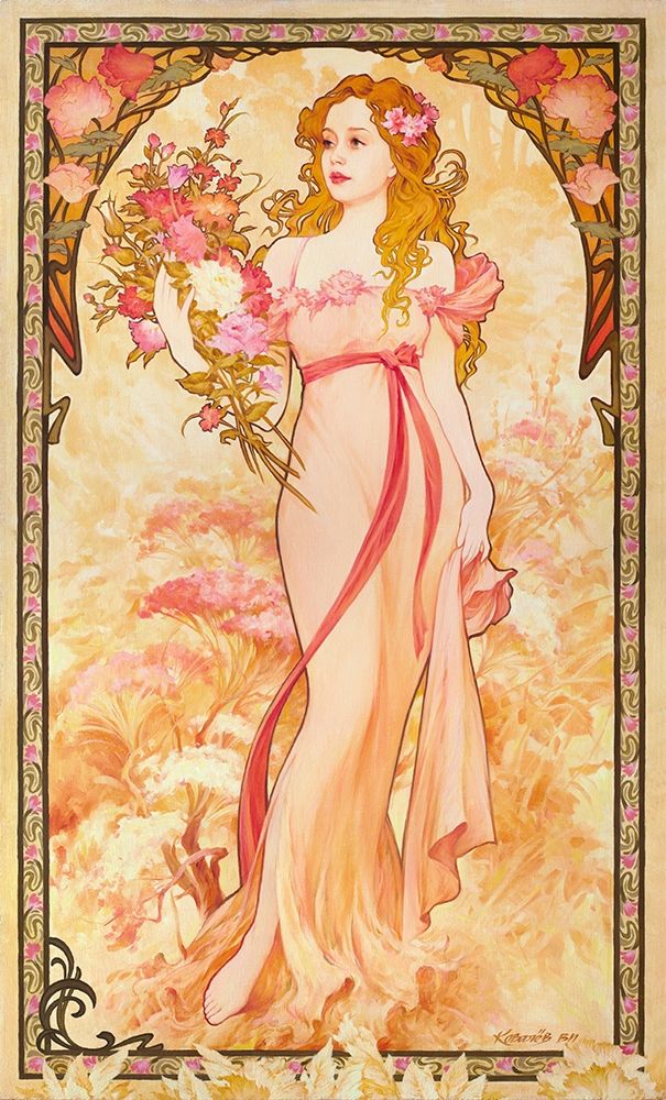 Wall Art Painting id:261076, Name: Flower nymph, Artist: Kovalev, Vladimir