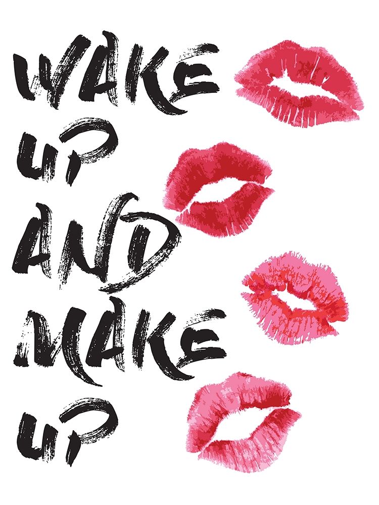 Art Print: Wakeup Makeup Lipstick Kisses