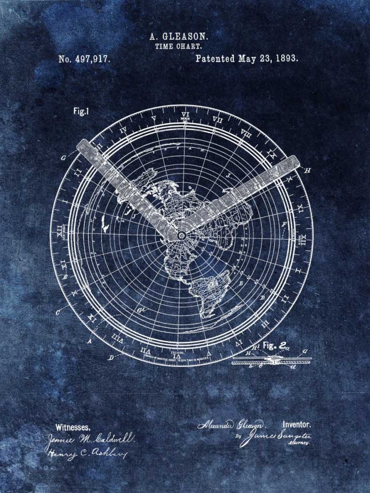 Wall Art Painting id:318149, Name: Time Chart - 1893- Blue, Artist: Sproul, Dan