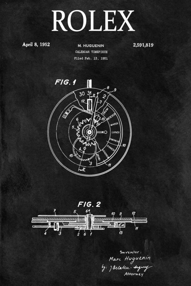 Wall Art Painting id:318154, Name: Rolex Calendar Time Piece - 195, Artist: Sproul, Dan