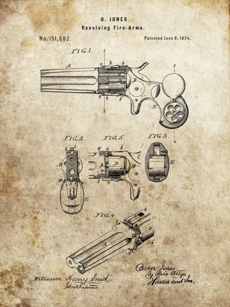 Art Print: Revolving Fire Arms - 1874