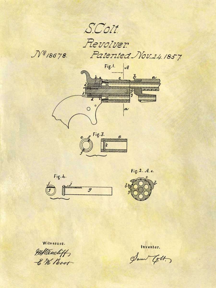 Art Print: Colt Revolver - 1857