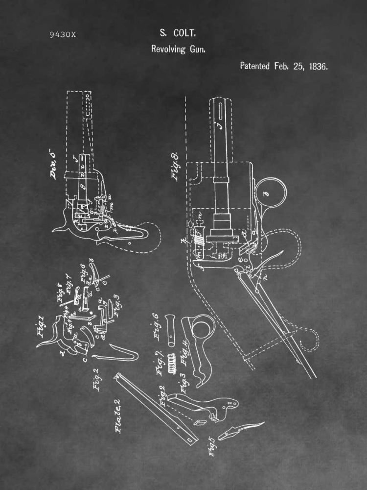 Art Print: Colt Revolver - 1836