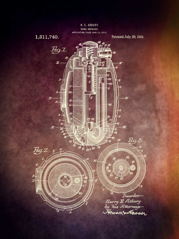 Art Print: Hand Grenade - 1919