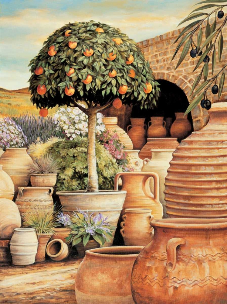 Wall Art Painting id:315924, Name: Orange Topiary, Artist: Eduardo