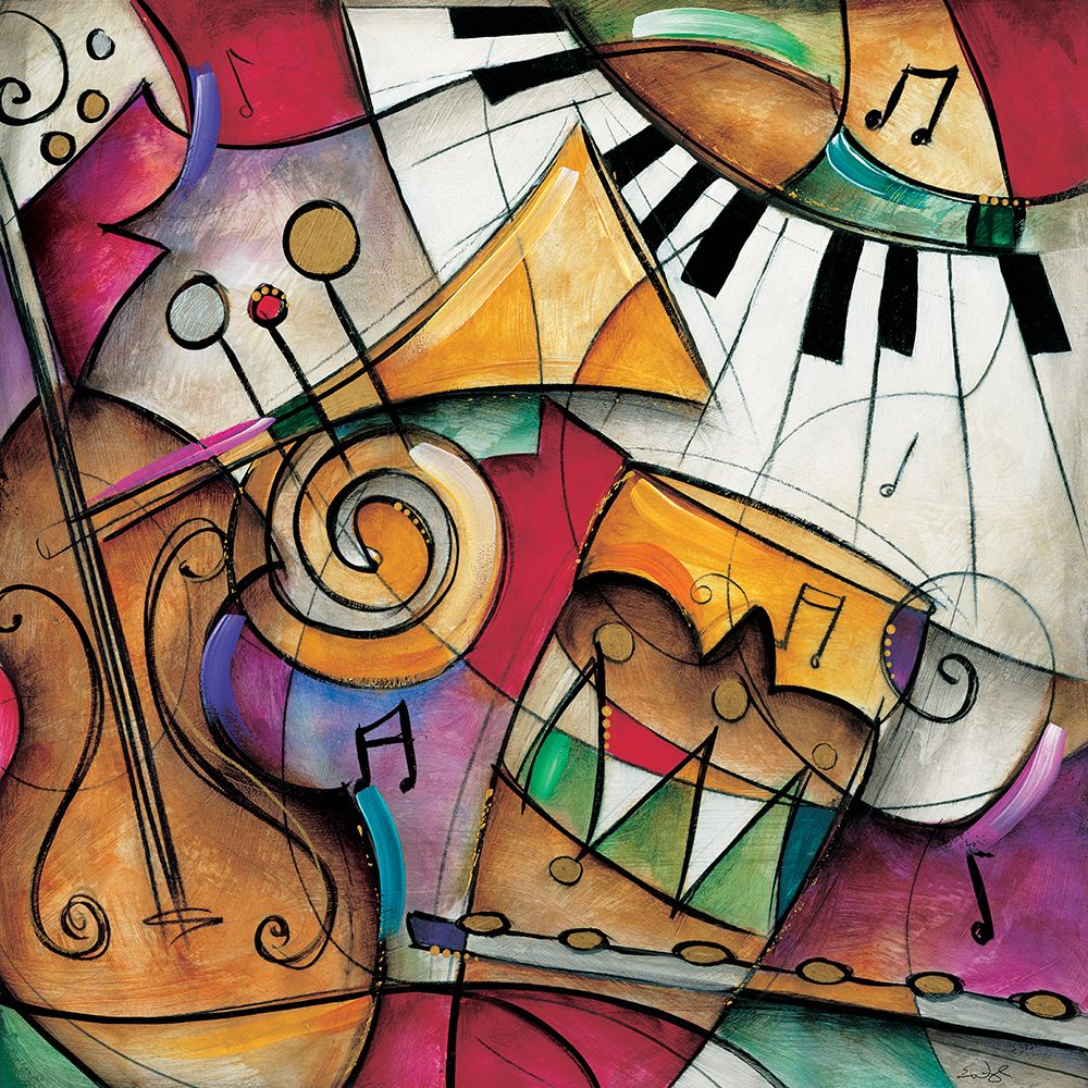 Wall Art Painting id:537088, Name: Jazz it Up I, Artist: Waugh, Eric
