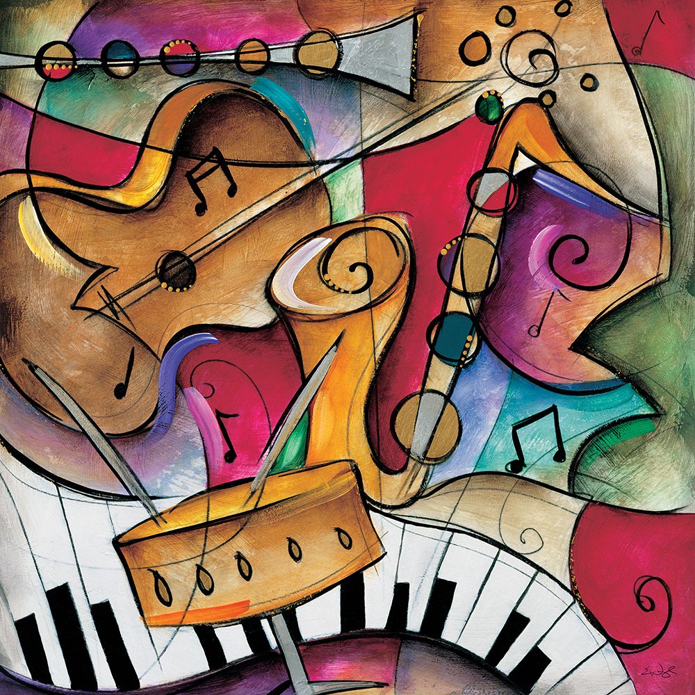 Wall Art Painting id:537089, Name: Jazz it Up II, Artist: Waugh, Eric