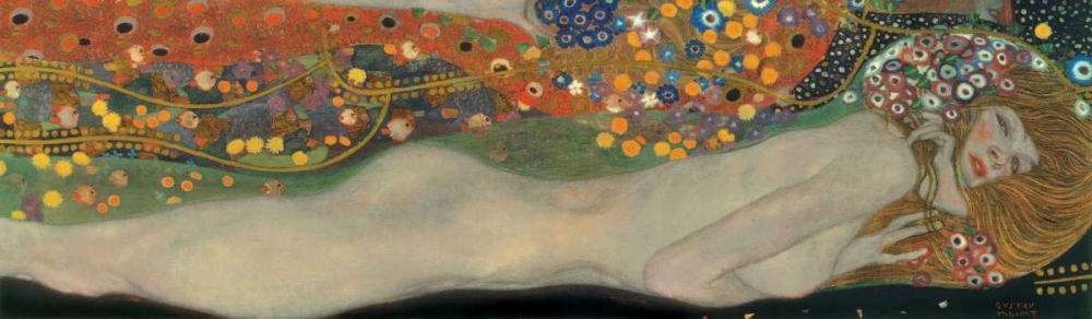 Wall Art Painting id:316184, Name: Sea Serpents III, Artist: Klimt, Gustav