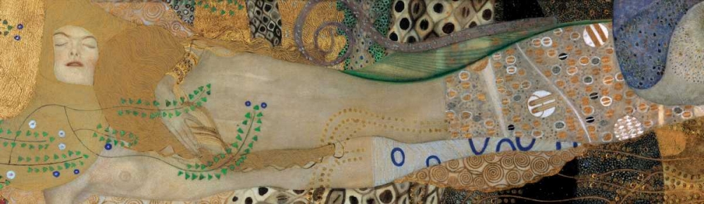 Wall Art Painting id:316185, Name: Sea Serpents I, Artist: Klimt, Gustav