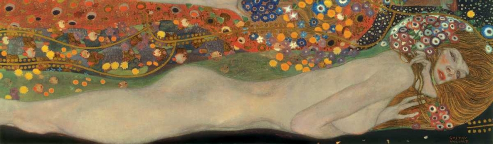 Wall Art Painting id:316212, Name: Sea Serpents III, Artist: Klimt, Gustav