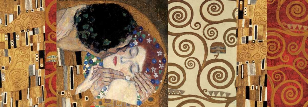 Wall Art Painting id:316220, Name: Klimt Deco-The Kiss, Artist: Klimt, Gustav