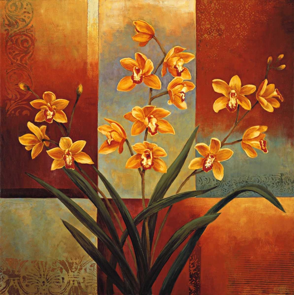 Wall Art Painting id:316297, Name: Orange Orchid, Artist: Deveraux, Jill