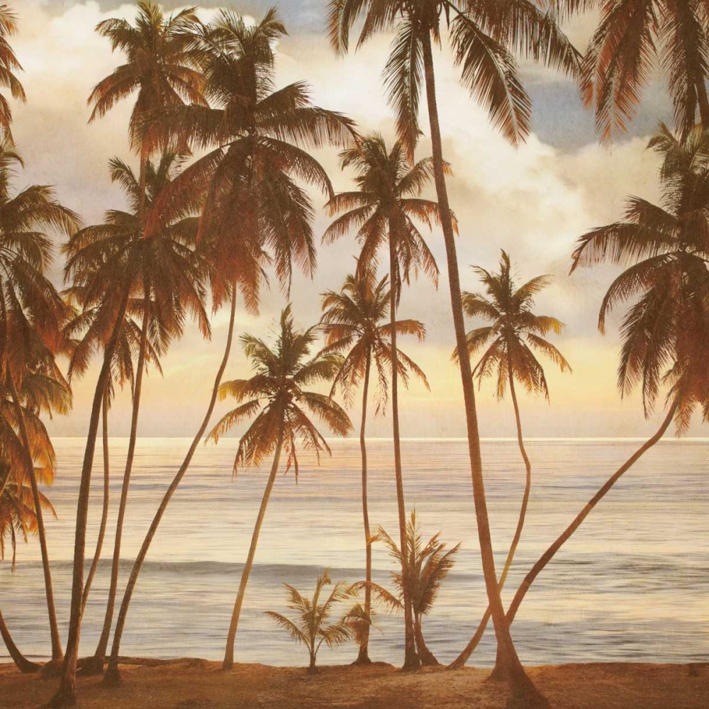 Wall Art Painting id:316426, Name: Palms on the Water I, Artist: Seba, John