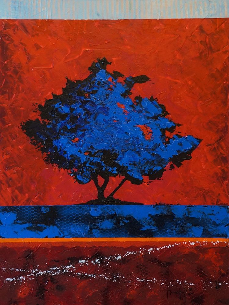 Wall Art Painting id:320772, Name: Blue Tree, Artist: Foster, Joseph Marshal