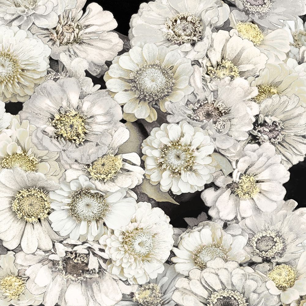 Wall Art Painting id:319700, Name: Floral Abundance in Ivory, Artist: Bennett, Kate