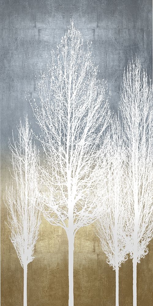 Wall Art Painting id:392207, Name: Trees on Gold Panel II, Artist: Bennett, Kate