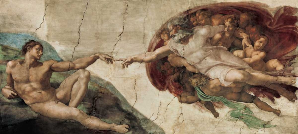 Wall Art Painting id:316681, Name: Creazione di Adamo, Artist: Michelangelo