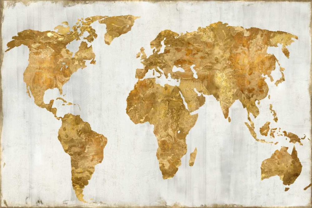 Wall Art Painting id:317925, Name: The World In Gold, Artist: Brennan, Russell