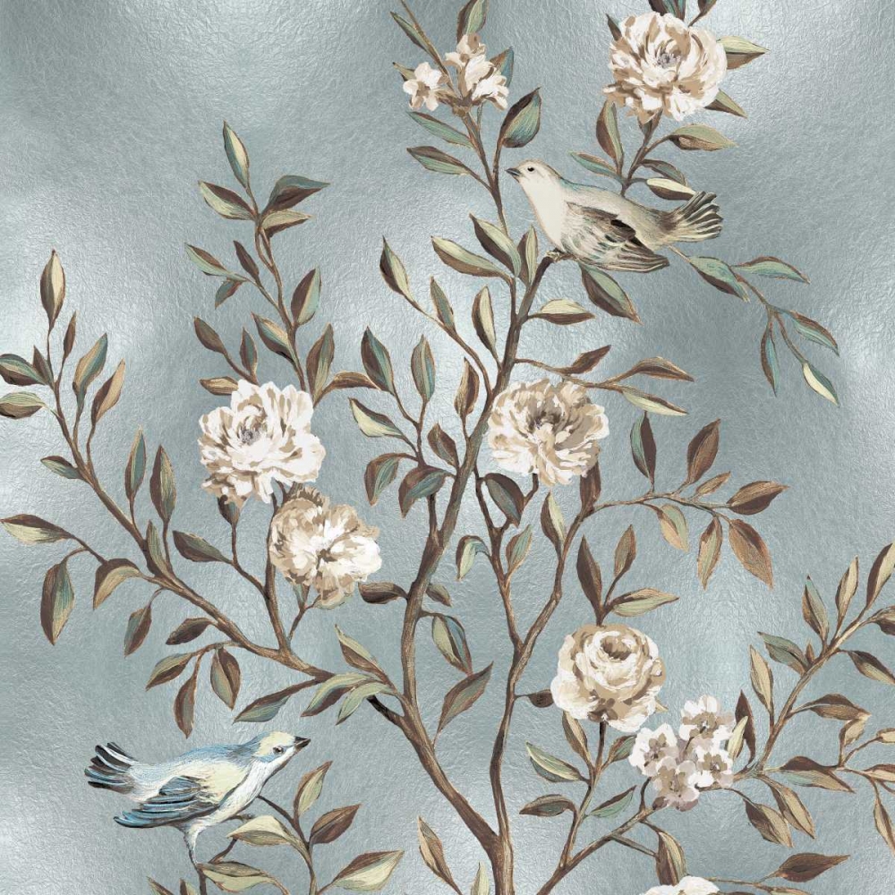 Wall Art Painting id:318379, Name: Chinoiserie in Silver I, Artist: Campbell, Renee