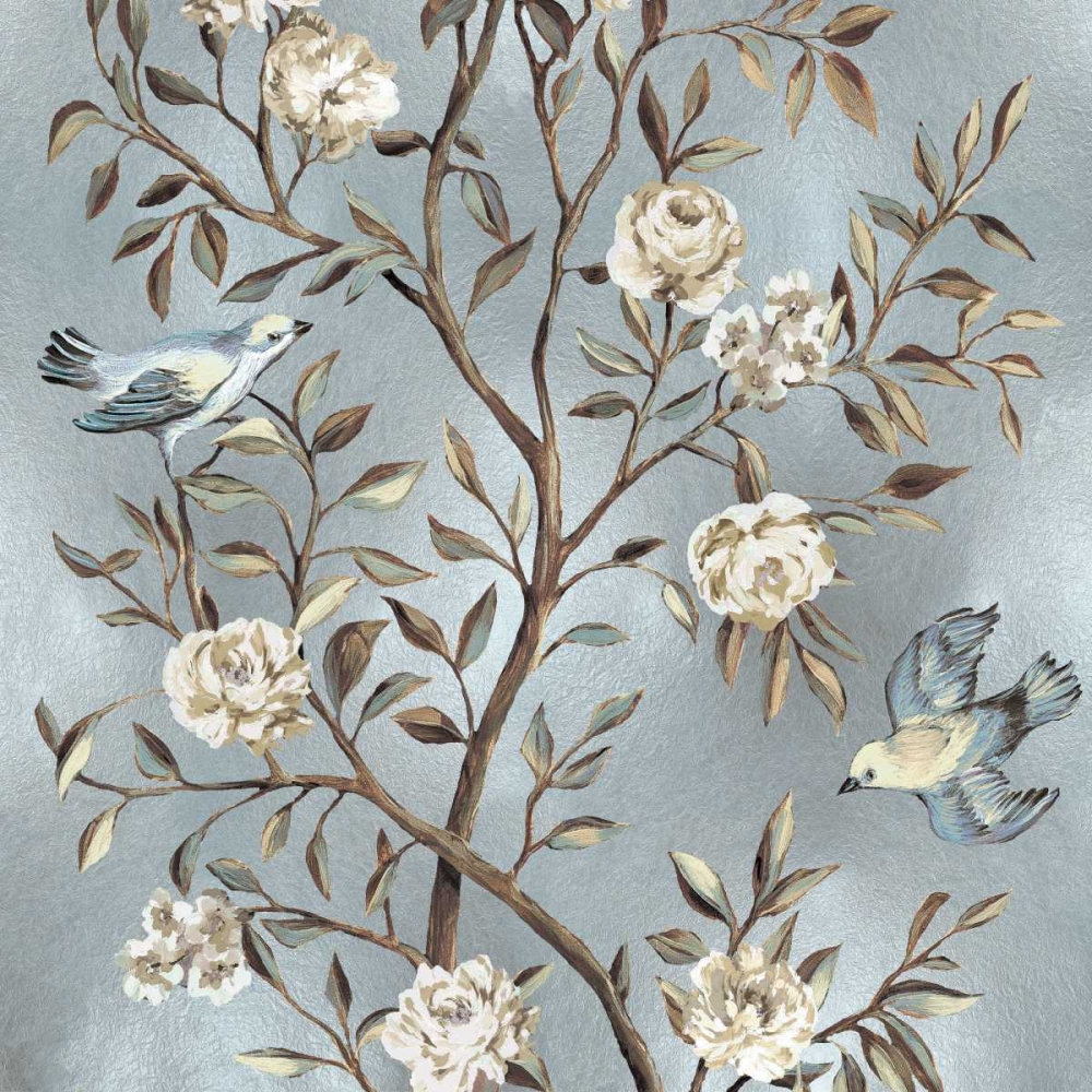 Wall Art Painting id:318380, Name: Chinoiserie in Silver II, Artist: Campbell, Renee