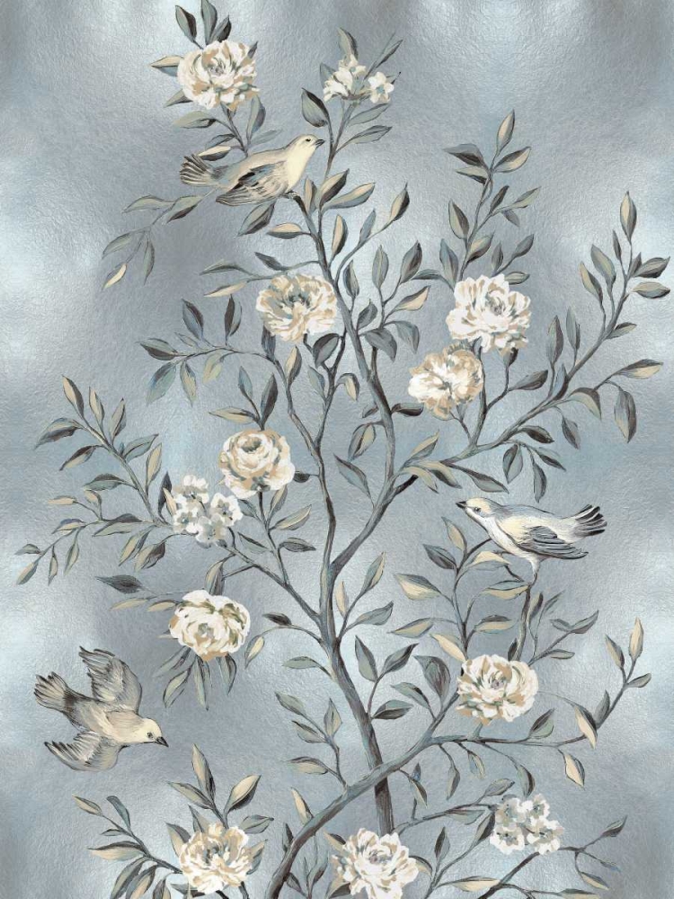 Wall Art Painting id:318381, Name: Chinoiserie in Silver III, Artist: Campbell, Renee