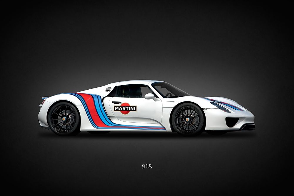 Wall Art Painting id:320486, Name: Porsche 918 Martini, Artist: Rogan, Mark