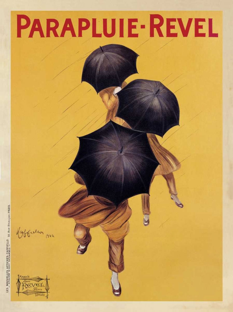 Wall Art Painting id:316533, Name: Parapluie-Revel-1922, Artist: Cappiello, Leonetto