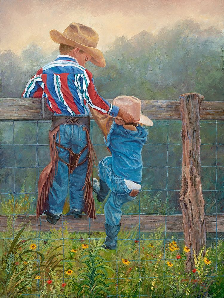 Wall Art Painting id:263959, Name: Cowboy Up, Artist: Dudley, June