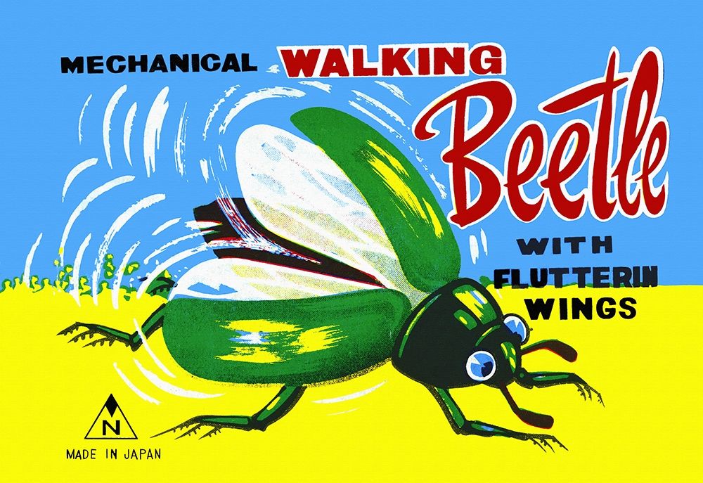 Wall Art Painting id:346416, Name: Mechanical Walking Beetle, Artist: Retrobot