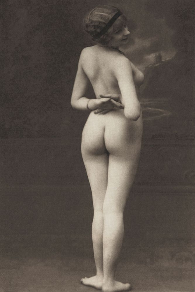 Wall Art Painting id:347683, Name: Three-Quarter Pose in Stormy Setting, Artist: Vintage Nudes