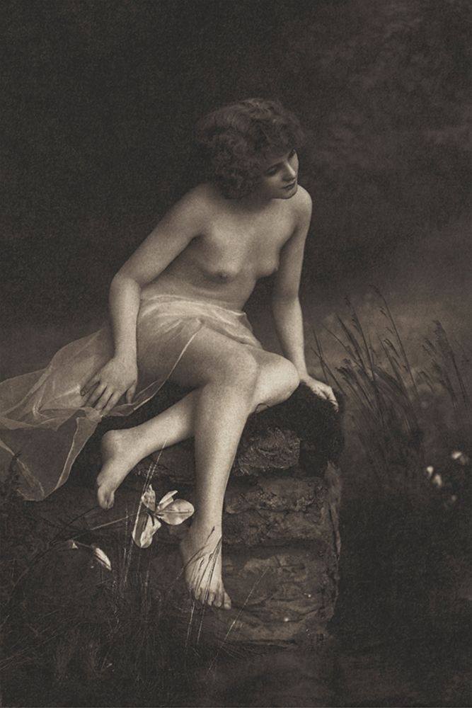 Wall Art Painting id:347695, Name: Beside the Pond, Artist: Vintage Nudes