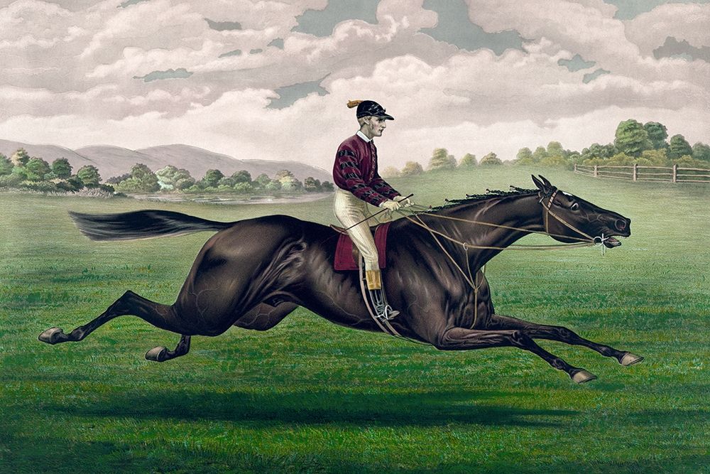 Wall Art Painting id:345143, Name: Parole: brown gelding, by Imp. Leamington, dam Maiden by Lexington, Artist: Currier and Ives