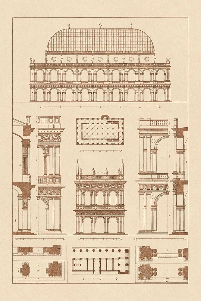 Wall Art Painting id:345768, Name: Basilica at Vicenza and Library of St. Marks at Venice, Artist: Buhlmann, J.