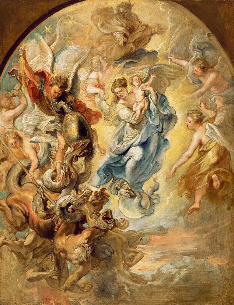 Wall Art Painting id:346259, Name: The Virgin as the Woman of the Apocalypse, Artist: Rubens, Peter Paul