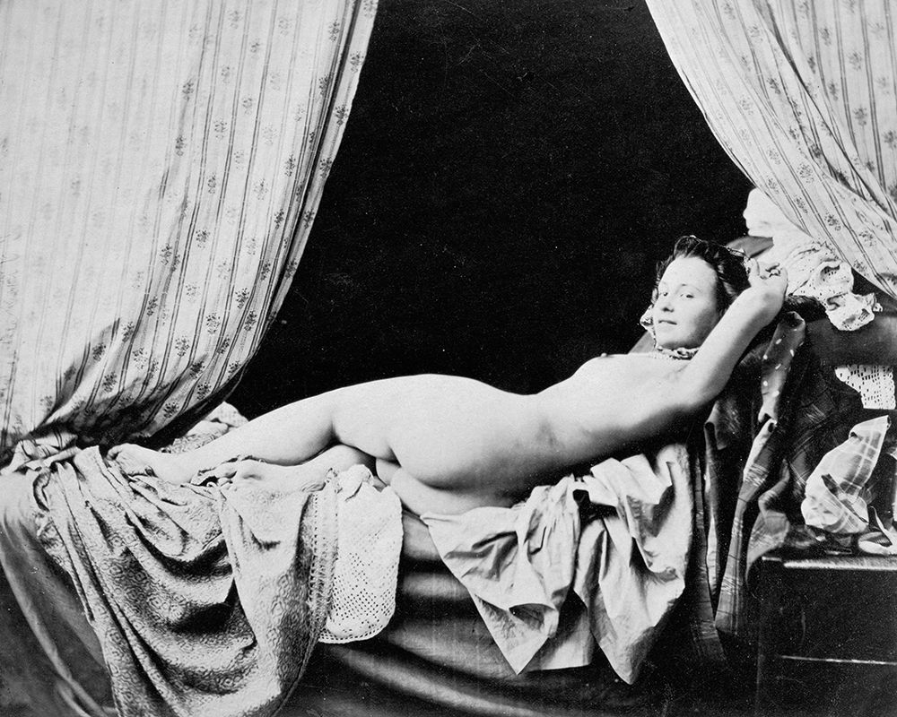 Wall Art Painting id:345317, Name: Female Nude, 1856, Artist: Moulin, Felix Jacques