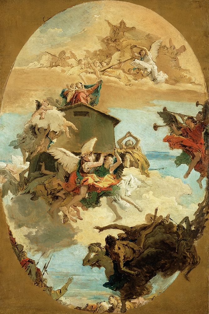 Wall Art Painting id:345556, Name: The Miracle of the Holy House of Loreto, Artist: Tiepolo, Giovanni Battista