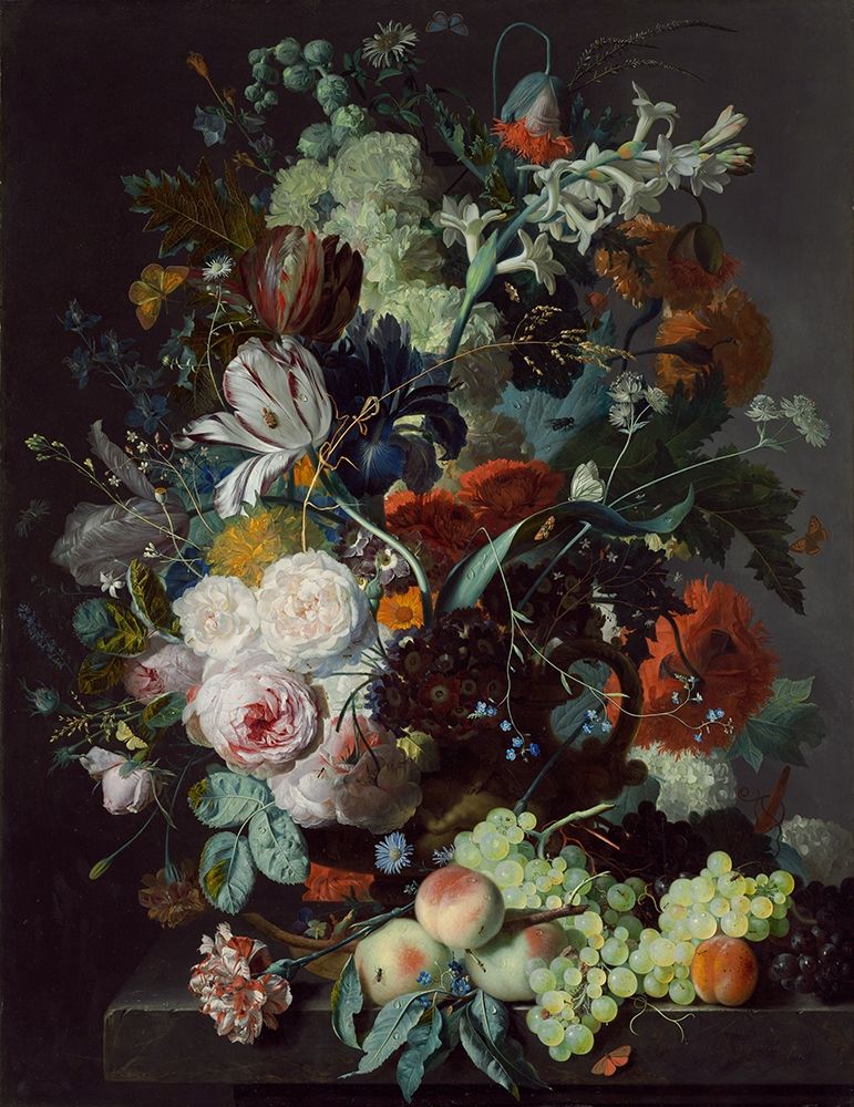 Wall Art Painting id:344149, Name: Still Life with Flowers and Fruit, c. 1715, Artist: van Huysum, Jan