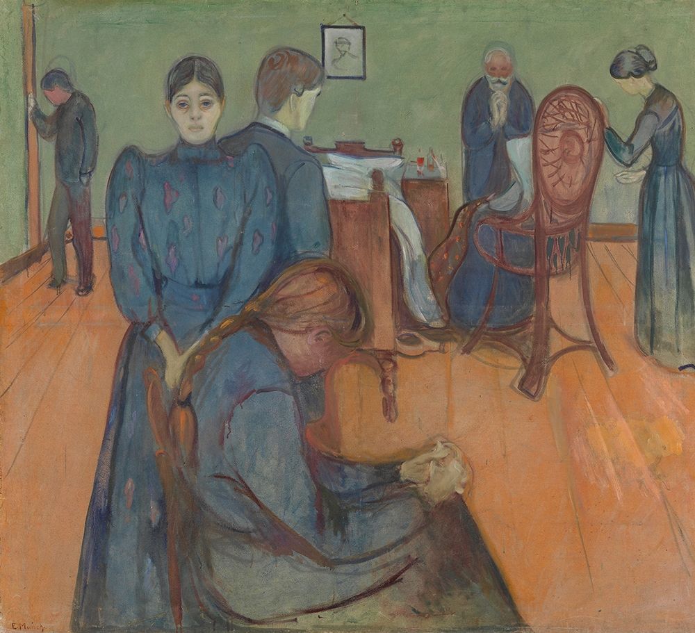 Wall Art Painting id:344635, Name: Death in the Sickroom, 1893, Artist: Munch, Edvard