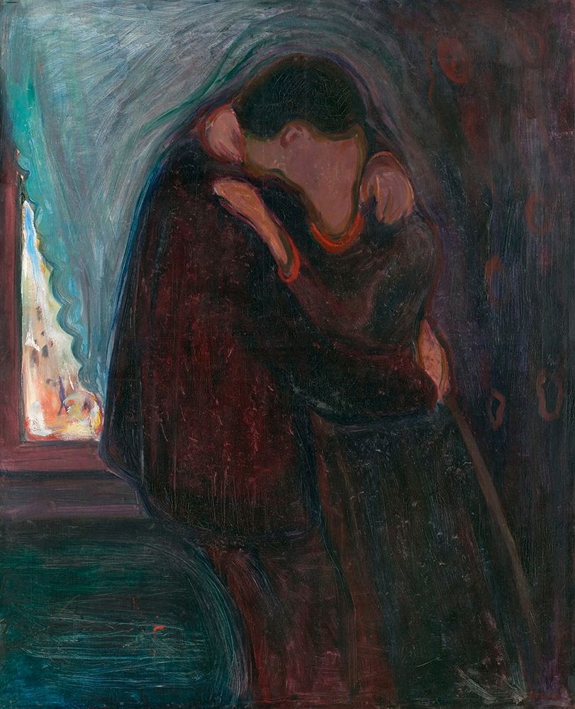 Wall Art Painting id:344640, Name: The Kiss, 1897, Artist: Munch, Edvard