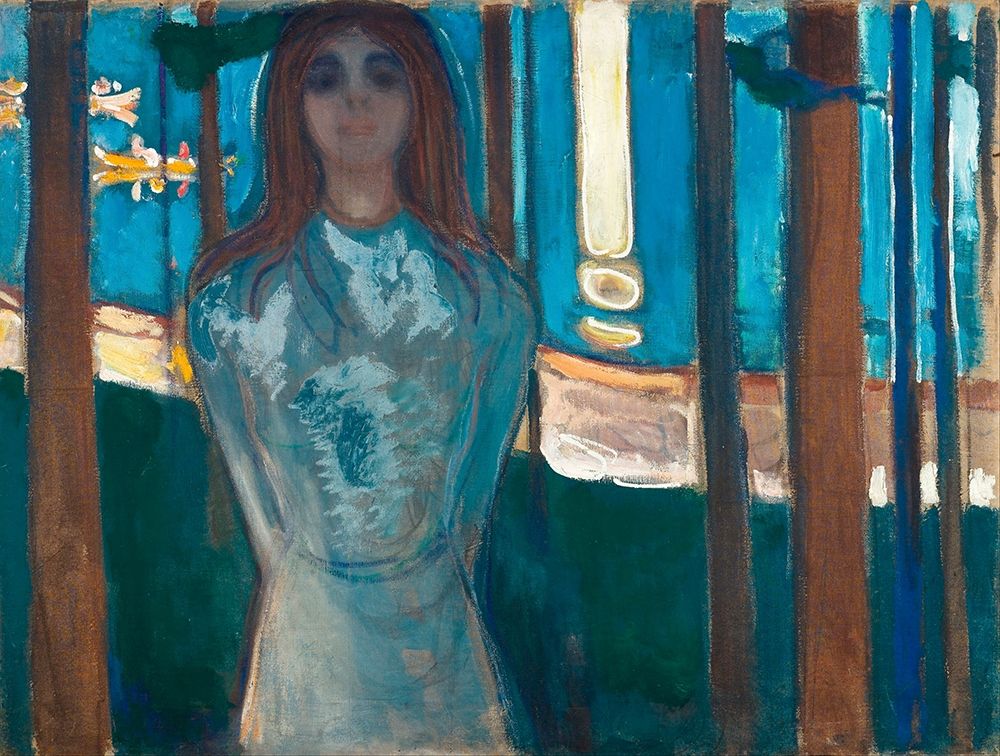 Wall Art Painting id:344641, Name: The Voice / Summer Night, 1896, Artist: Munch, Edvard