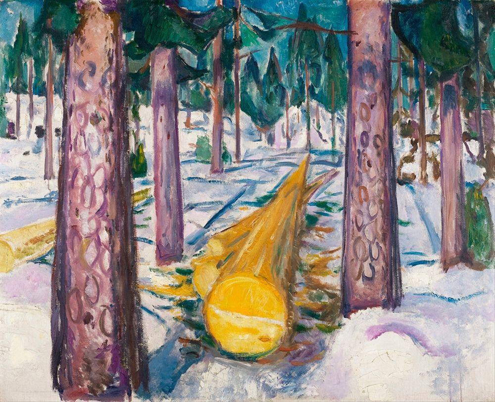 Wall Art Painting id:344647, Name: The Yellow Log, 1912, Artist: Munch, Edvard