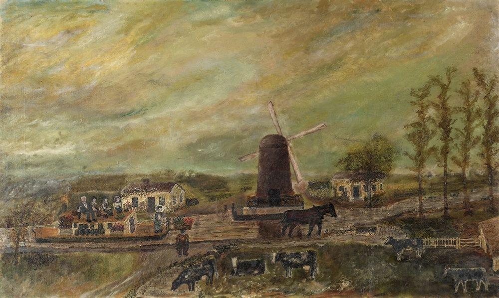 Wall Art Painting id:343635, Name: The Windmill, Artist: Case, Frank E