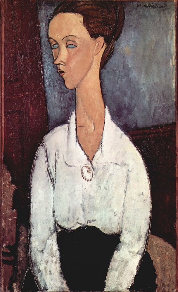 Wall Art Painting id:349932, Name: Portrait of Lunia Czechowska, Artist: Modigliani, Amedeo