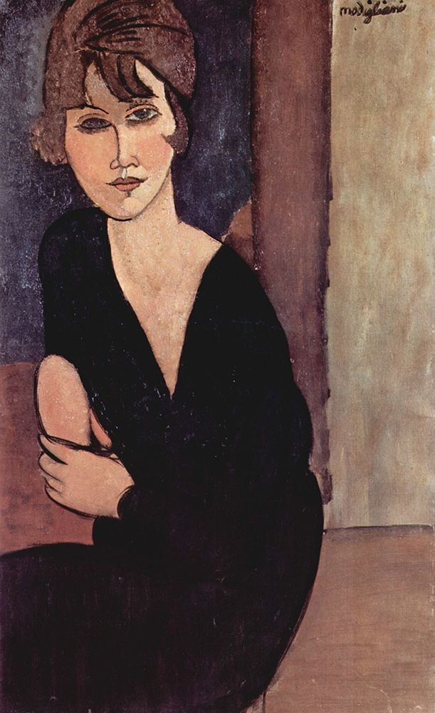 Wall Art Painting id:349933, Name: Portrait of Madame Reynouard, Artist: Modigliani, Amedeo