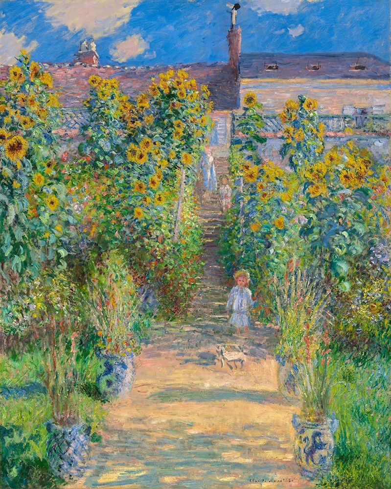 Wall Art Painting id:350492, Name: Garden of the artist at Vetheuil, Artist: Monet, Claude
