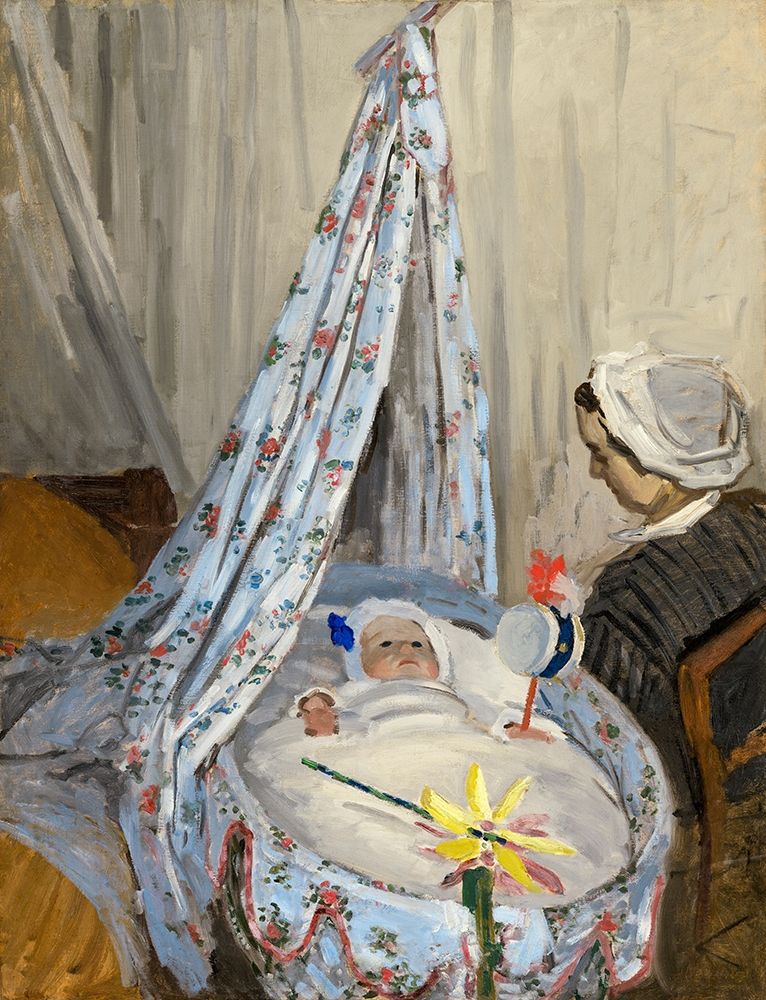 Wall Art Painting id:350504, Name: Jean Monet in the cradle, Artist: Monet, Claude