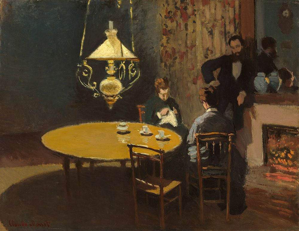 Wall Art Painting id:350513, Name: Interior, after Dinner, Artist: Monet, Claude