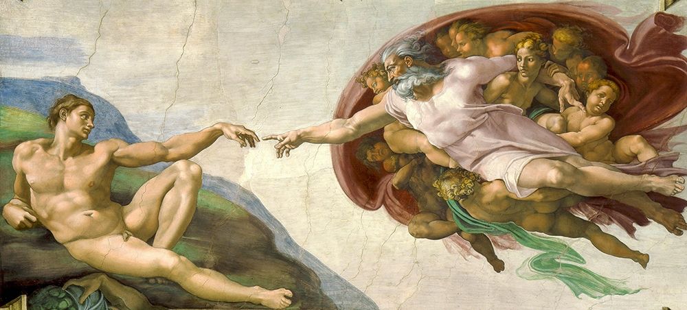 Wall Art Painting id:350717, Name: The Creation of Adam, Artist: Michelangelo